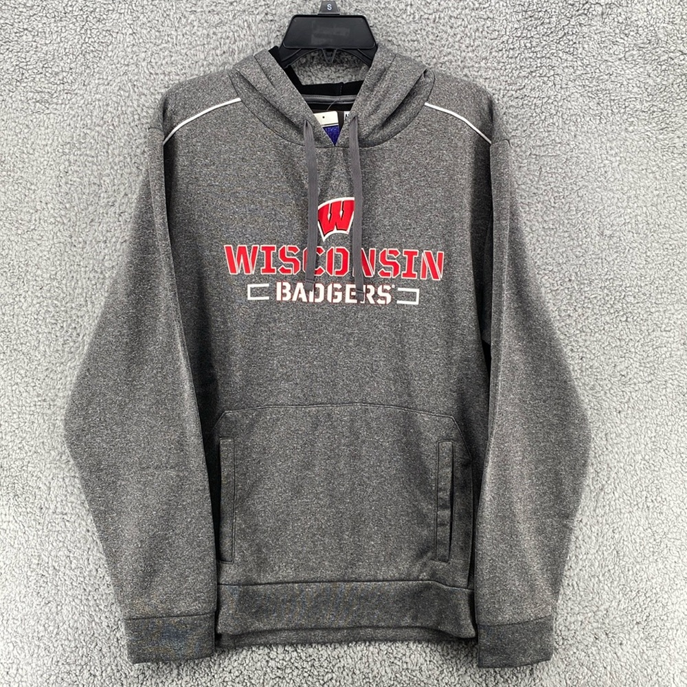 Box Seat Wisconsin Badgers‎ Fleece Hoodie Men's Sz Large  NEW!
